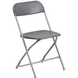 Grey Plastic Folding Chair Resin Rental