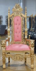 Peach Lions Head Throne Chair Rental