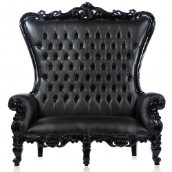 Black Double Throne Chair Rental