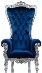 Navy-Blue Throne Chair Rental