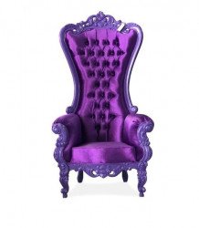 Purple Saitin Throne Chair Rental