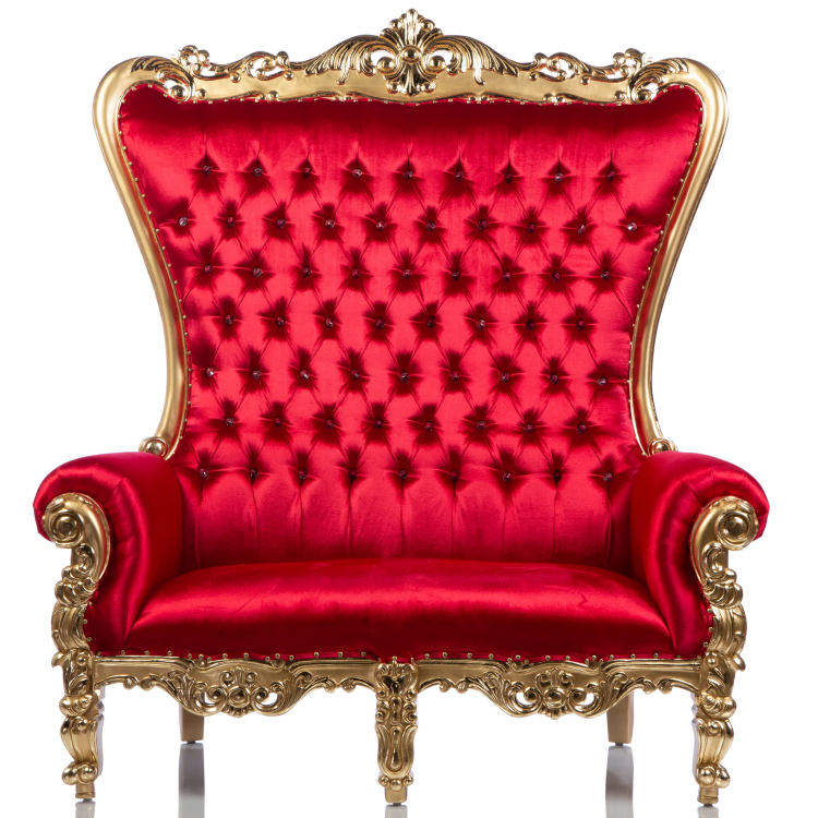 Red Double Throne Chair Rental