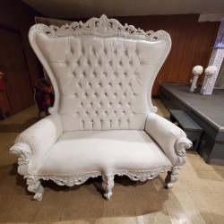 White Double Throne Chair Rental